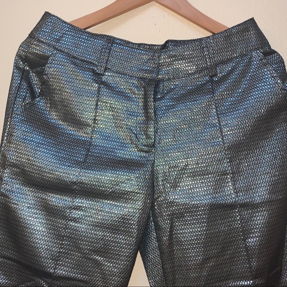 Harlyn Anthropologie Silver Cropped Cuffed Pants - Picture 7 of 15